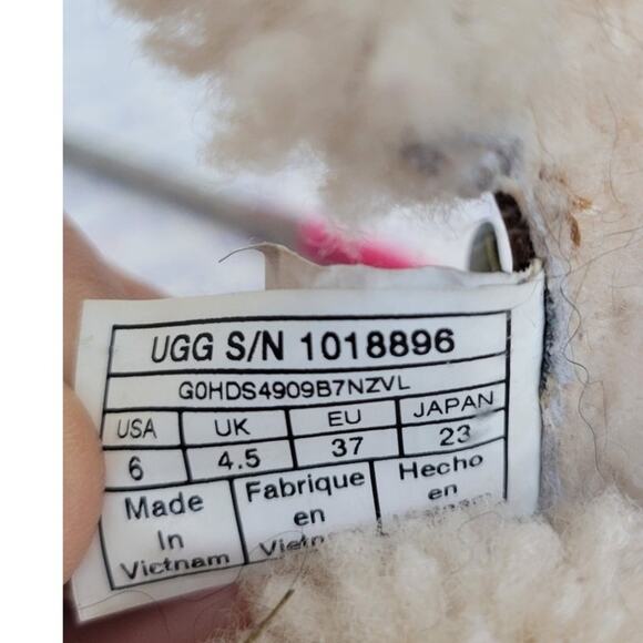 UGG Fraser Boots Womens Size 6 Leather Sheepskin Hiking UGG Boots Brown 1018896 - Picture 9 of 11